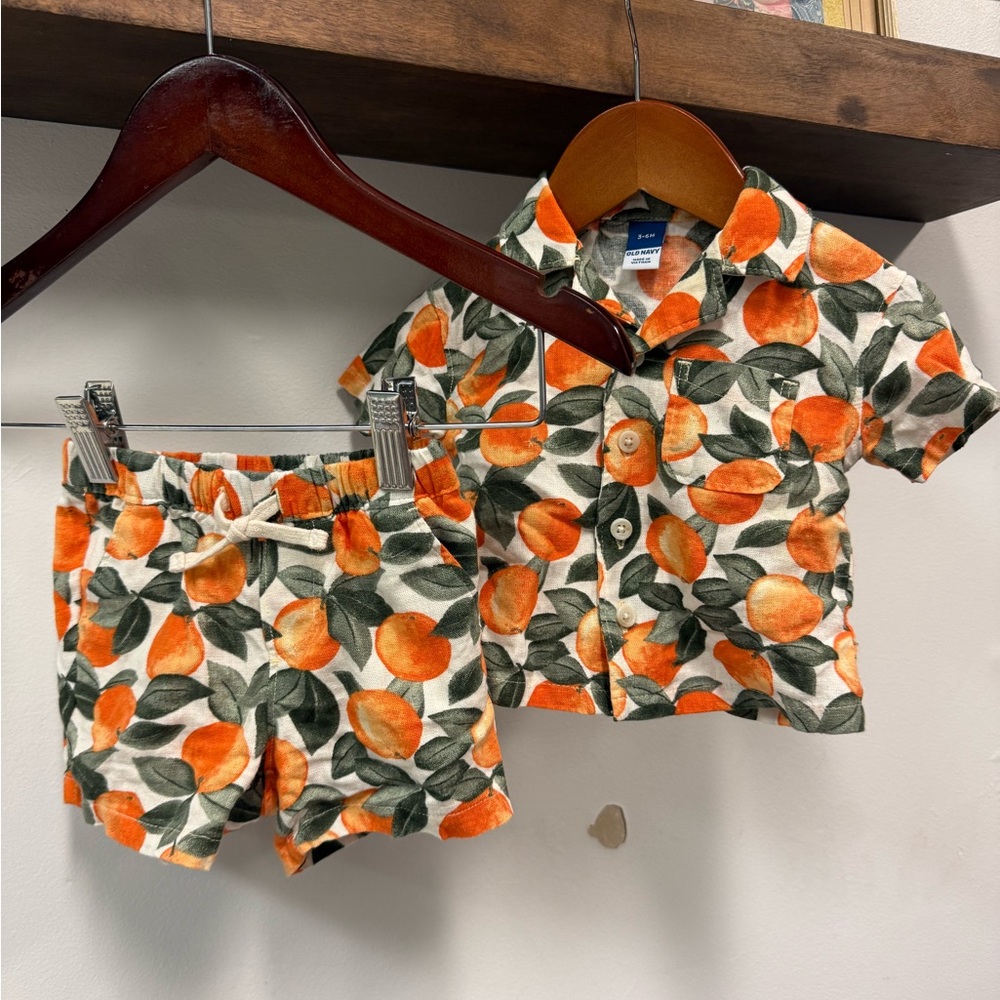 Old Navy Orange and Green Toddler Outfit
